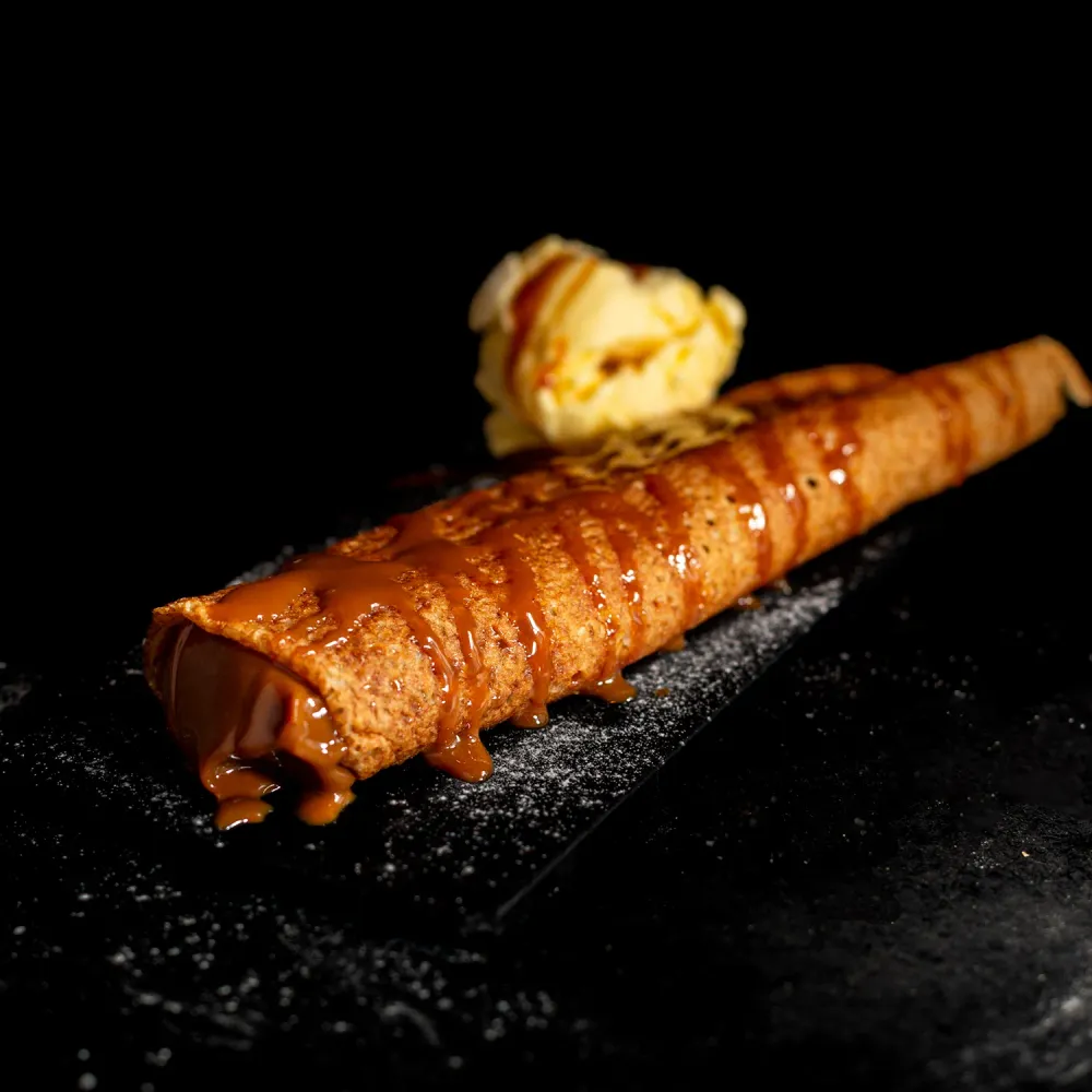 Crepe de dulce de leche o chocolate